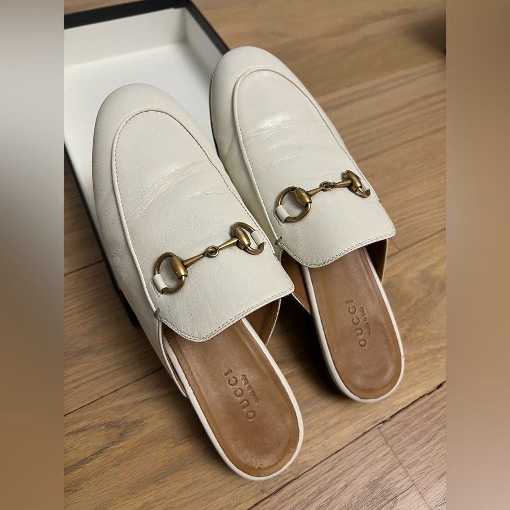 Gucci Princeton Mule Loafer, White/Cream 35.5 - Picture 6 of 9
